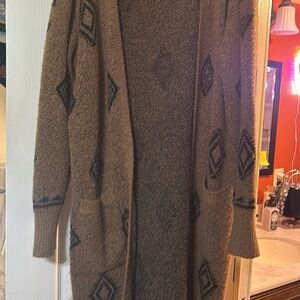 Brown Patterned Women's Sweater